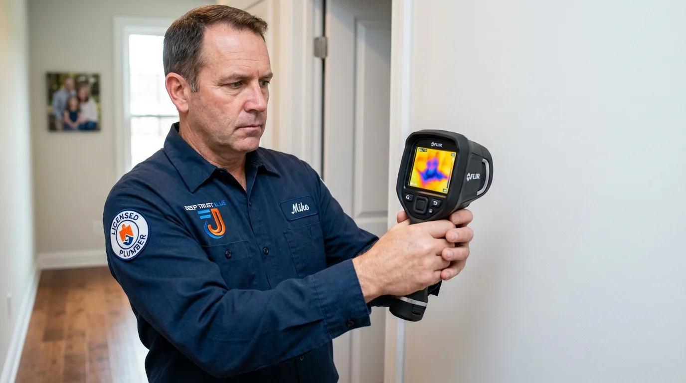 Thermal imaging leak detection by Johns Plumbing LLC in Clemmons